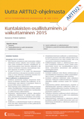 Kuntalaisten osallistuminen ja vaikuttaminen 2015. ARTTU2-tutkimusohjelman julkaisusarja nro 1/2016