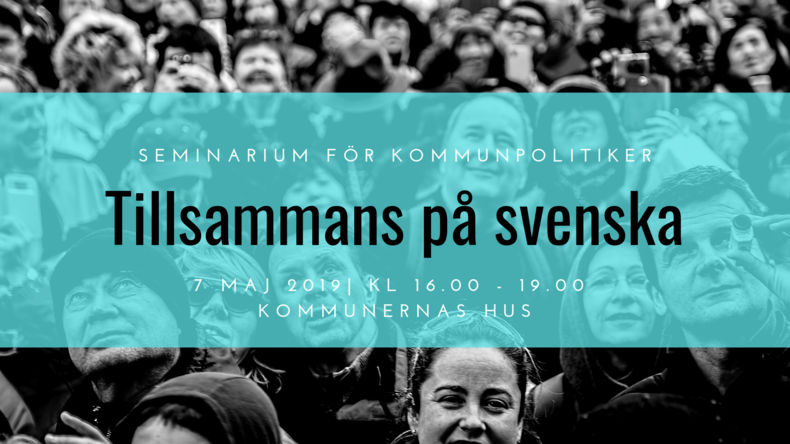Banner med texten Tillsammans på svenska